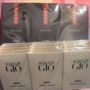 Prada Ocean & Acqua di Giò Giorgio Armani Men's Set - Black & Cream